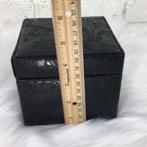 NWOT Jewelry Box Square Floral Tooled Dark Acadamia Gothic Steampunk Gift - Picture 8 of 8
